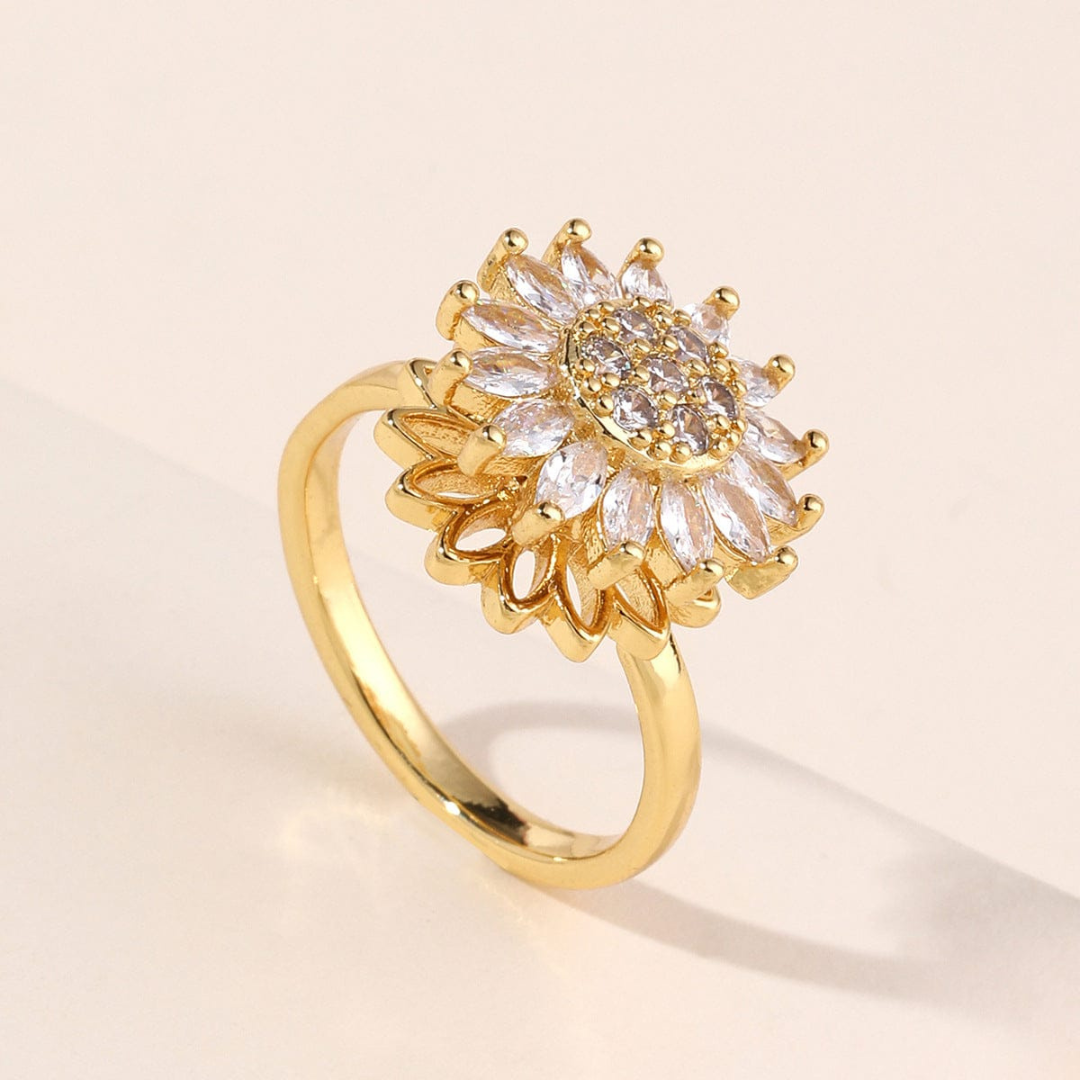 🌻Anillo Girasol Giratorio🌻